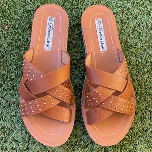 Women’s Tan Sandals - Brand New